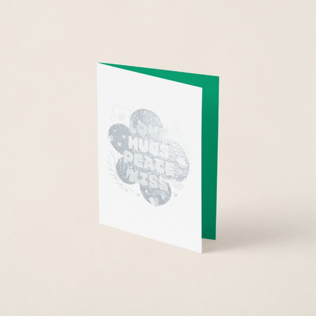 Tarjeta Con Relieve Metalizado Mis mejores deseos. (Anverso)