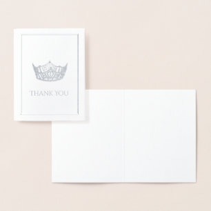 Tarjeta Con Relieve Metalizado Miss America Style Crown