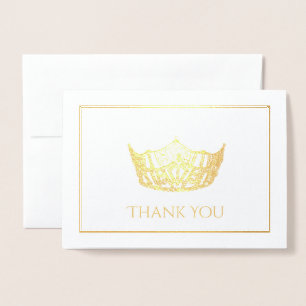 Tarjeta Con Relieve Metalizado Miss America Style Crown