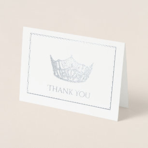 Tarjeta Con Relieve Metalizado Miss America Style Crown