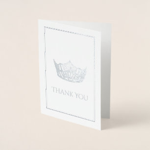 Tarjeta Con Relieve Metalizado Miss America Style Crown