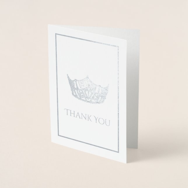 Tarjeta Con Relieve Metalizado Miss America Style Crown (Anverso)