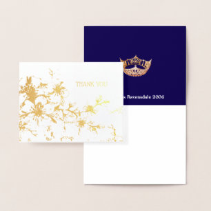 Tarjeta Con Relieve Metalizado Miss America Style Crown Cherry Blossom