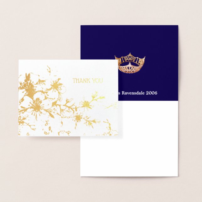 Tarjeta Con Relieve Metalizado Miss America Style Crown Cherry Blossom (Demostración)