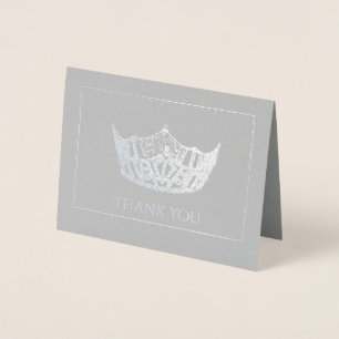 Tarjeta Con Relieve Metalizado Miss America Style Crown Small Card