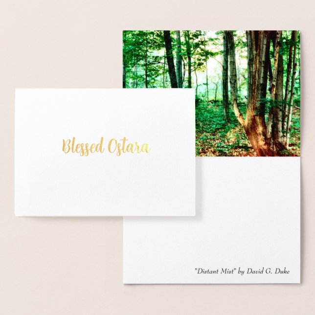 Tarjeta Con Relieve Metalizado Mist distante (Demostración)