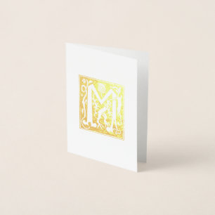 Tarjeta Con Relieve Metalizado Míticas criaturas del siglo XVI Capital decorativo