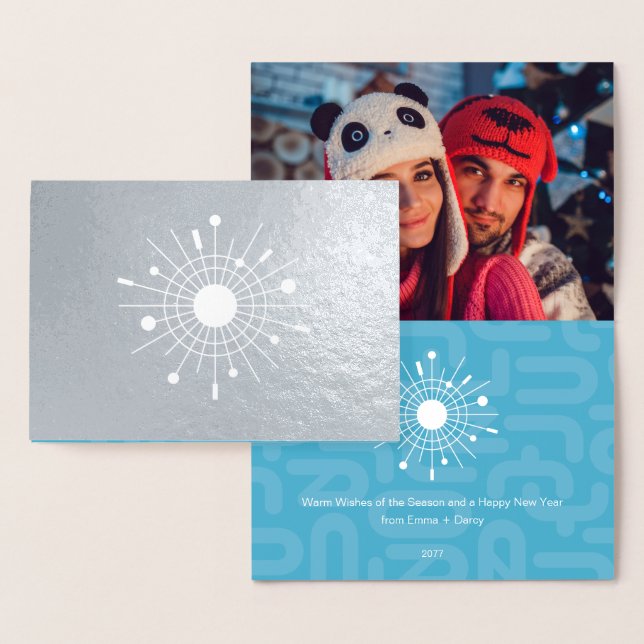 Tarjeta Con Relieve Metalizado MOD de Navidades de Relieve metalizado plateado re (Demostración)