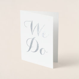 Tarjeta Con Relieve Metalizado Moda Florecer | Boda Photo Silver