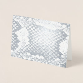 Tarjeta Con Relieve Metalizado Modalidades de textura exóticas audaces de piel de