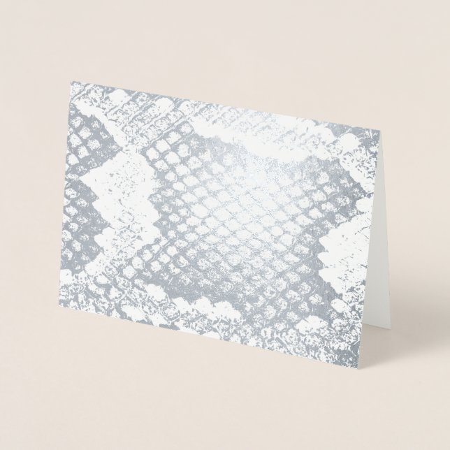 Tarjeta Con Relieve Metalizado Modalidades de textura exóticas audaces de piel de (Anverso)