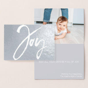 Tarjeta Con Relieve Metalizado Moderno Relieve metalizado Mínimo de Alegría de la