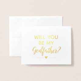Tarjeta Con Relieve Metalizado Moderno Serás Mi Propuesta De Padrino