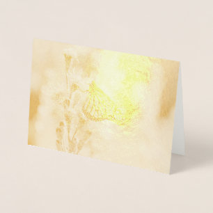 Tarjeta Con Relieve Metalizado Monarca de bonito