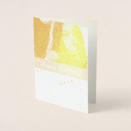 Tarjeta Con Relieve Metalizado Monograma especial de foto del Fiesta de cumpleaño