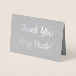 Tarjeta Con Relieve Metalizado ¡Muchas Gracias!