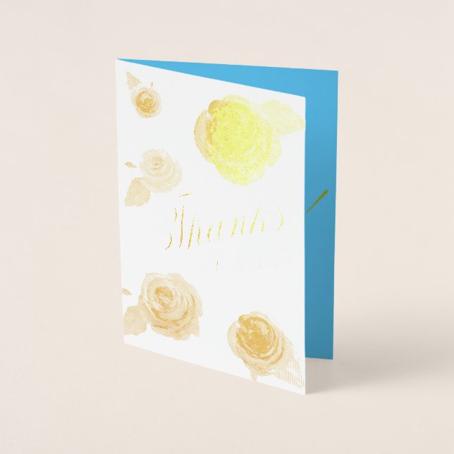 Tarjeta Con Relieve Metalizado Muchas gracias (Anverso)