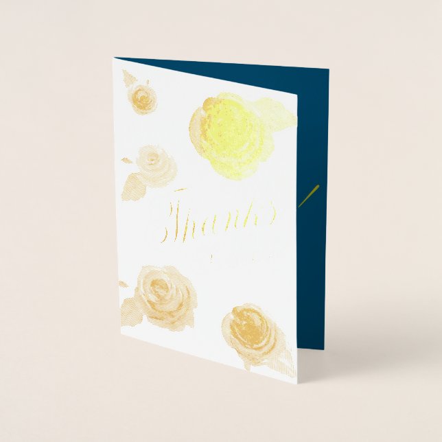 Tarjeta Con Relieve Metalizado Muchas gracias (Anverso)