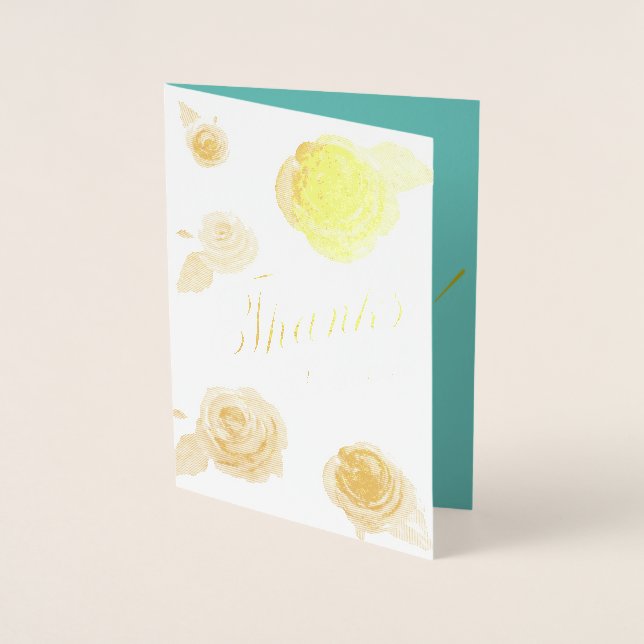 Tarjeta Con Relieve Metalizado Muchas gracias (Anverso)