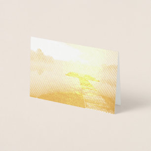 Tarjeta Con Relieve Metalizado Muelle del barco