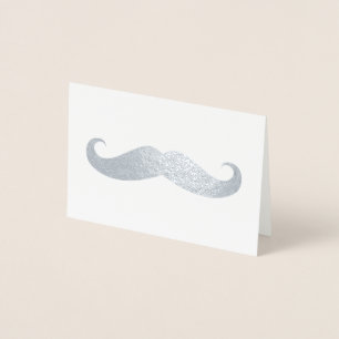 Tarjeta Con Relieve Metalizado Mustache
