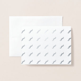 Tarjeta Con Relieve Metalizado Mustaches
