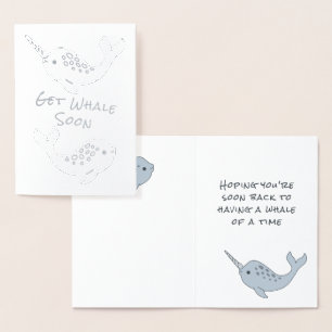 Tarjeta Con Relieve Metalizado Narwhal Obtener la tarjeta de Relieve metalizado d