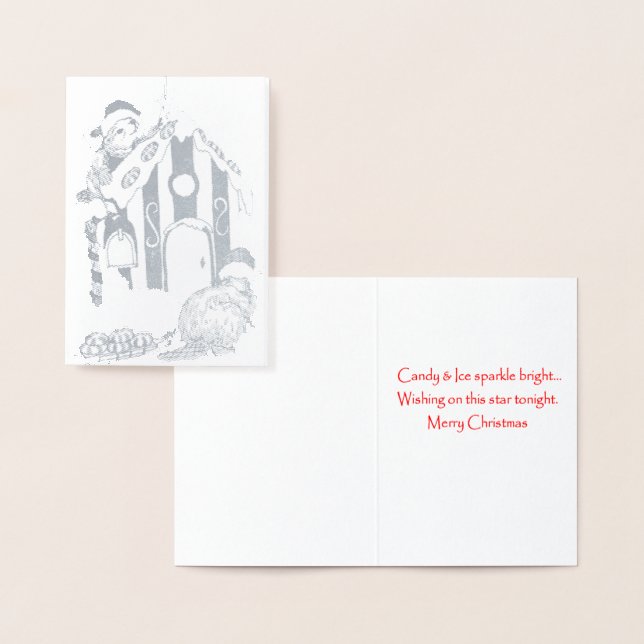 Tarjeta Con Relieve Metalizado Navidades Beaver Chalet tarjeta de Relieve metaliz (Demostración)