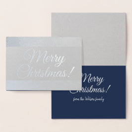 Tarjeta Con Relieve Metalizado Navidades brillantes estacionales saludan desde la