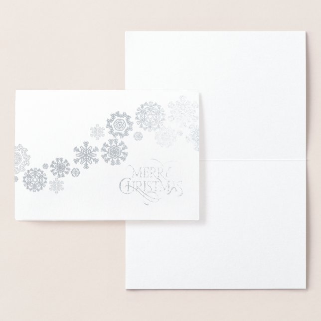 Tarjeta Con Relieve Metalizado Navidades Card-Snowflakes (Demostración)