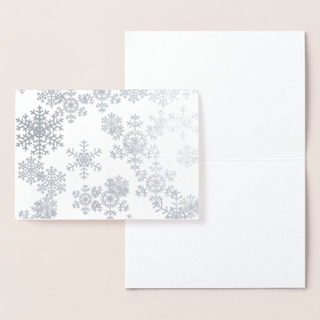 Tarjeta Con Relieve Metalizado Navidades Card-Snowflakes (Demostración)