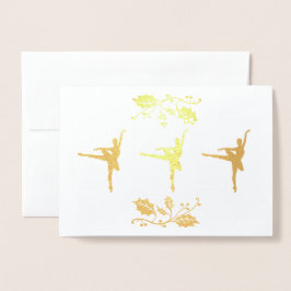 Tarjeta Con Relieve Metalizado Navidades de Ballerina