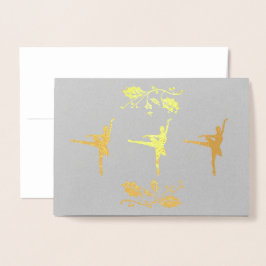 Tarjeta Con Relieve Metalizado Navidades de Ballerina