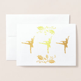 Tarjeta Con Relieve Metalizado Navidades de Ballerina