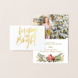 Tarjeta Con Relieve Metalizado Navidades de feriado con Relieve metalizado dorado