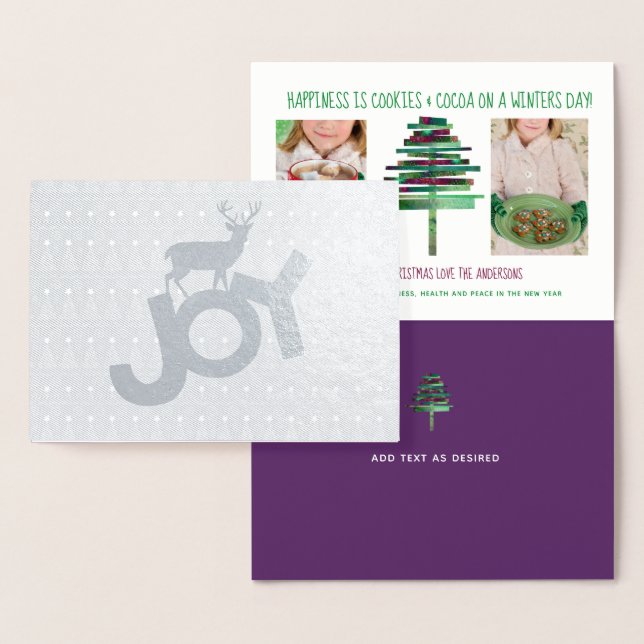 Tarjeta Con Relieve Metalizado Navidades de fotografía Relieve metalizado platead (Demostración)