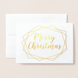 Tarjeta Con Relieve Metalizado Navidades de marco geométricos foto de Relieve met