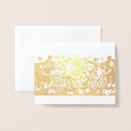 Tarjeta Con Relieve Metalizado Navidades de Peppermint latte Style Postcard Magne
