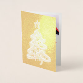 Tarjeta Con Relieve Metalizado Navidades de Relieve metalizado dorado de personal
