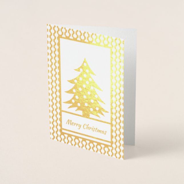 Tarjeta Con Relieve Metalizado Navidades de Relieve metalizado dorado real (Anverso)