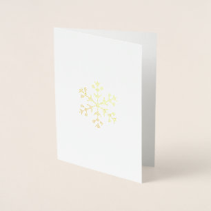 Tarjeta Con Relieve Metalizado Navidades de Snowflake con escritura francesa de é