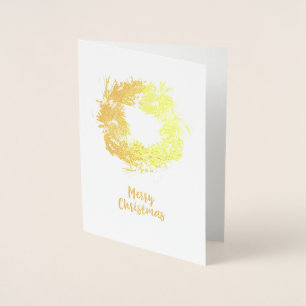 Tarjeta Con Relieve Metalizado Navidades dorados escriben carta de Relieve metali