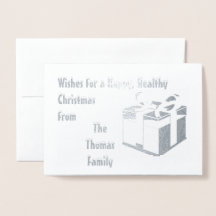 Navidades familiares personalizados de plata moder