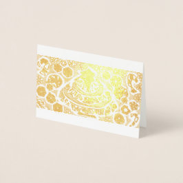 Tarjeta Con Relieve Metalizado Navidades pop arriba Peppermint