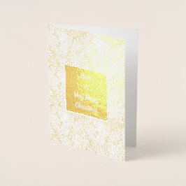 Tarjeta Con Relieve Metalizado Navidades Sparkly Gold Confetti