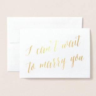 Tarjeta Con Relieve Metalizado No puedo esperar a casarme contigo Relieve metaliz