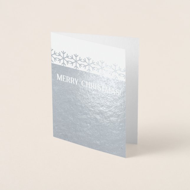 Tarjeta Con Relieve Metalizado Nochebuena minimalista (Anverso)