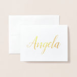 Tarjeta Con Relieve Metalizado Nombre personalizado | Bridesmaid | Angela<br><div class="desc">En el interior,  te puedes quedar en blanco para que escribas tus propios sentimientos.</div>