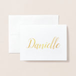 Tarjeta Con Relieve Metalizado Nombre personalizado | Bridesmaid | Danielle<br><div class="desc">En el interior,  te puedes quedar en blanco para que escribas tus propios sentimientos.</div>