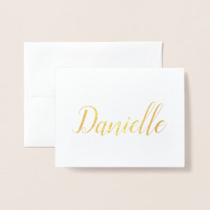 Tarjeta Con Relieve Metalizado Nombre personalizado   Bridesmaid   Danielle